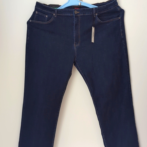 Big Men's Diamond Supply Co Relaxed Fit Dark Blue Denim Size 42" x 32" - Picture 2 of 10